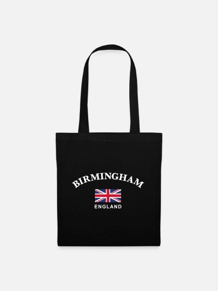 Birmingham, England - Stoffbeutel - Schwarz