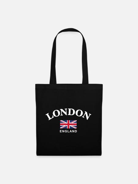 London, England - Stoffbeutel - Schwarz