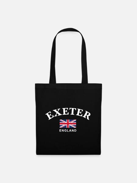 Exeter, England - Stoffbeutel - Schwarz