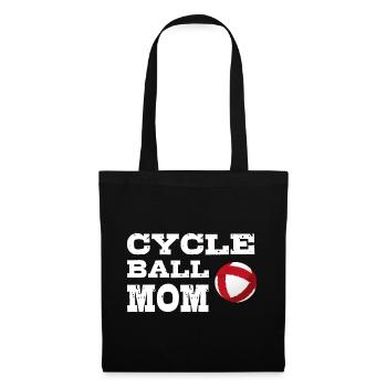 Radball, Radballer, Hallenradsport, Mom, Cycleball - Stoffbeutel - Schwarz - Vorne
