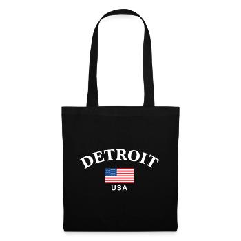 Detroit, États-Unis - Sac en tissu - noir - Devant