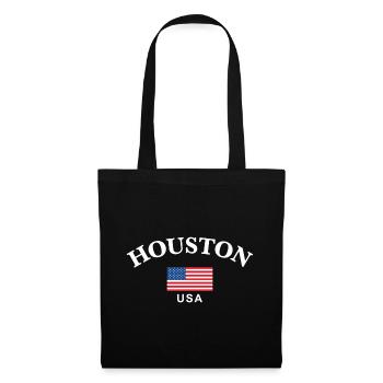 Houston, USA - Stoffbeutel - Schwarz - Vorne