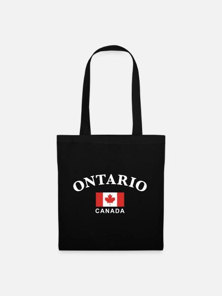 Ontario, Kanada - Stoffbeutel - Schwarz