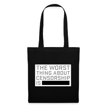 Le pire dans la censure, c’est l’ironie amusante - Sac en tissu - noir - Devant