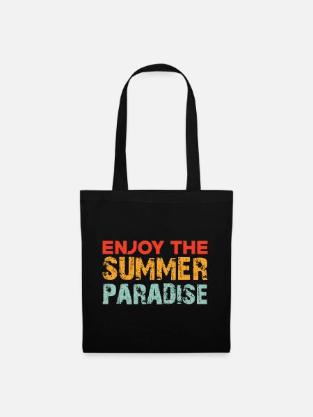Enjoy the summer paradise - Stoffbeutel - Schwarz