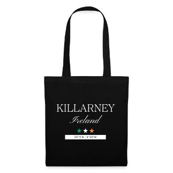 Killarney Irland Souvenir – Reise Koordinaten - Stoffbeutel - Schwarz - Vorne