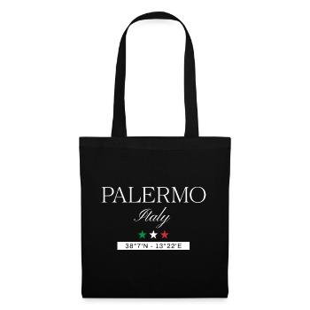 Palermo Italien Souvenir – Reise minimalistisch - Stoffbeutel - Schwarz - Vorne