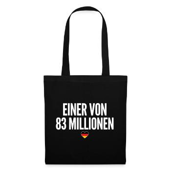 Einer Von 83 Millionen - Stoffbeutel - Schwarz - Vorne
