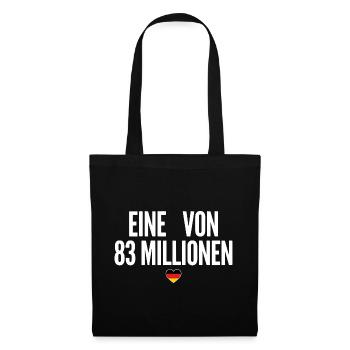 Eine von 83 Millionen - Stoffbeutel - Schwarz - Vorne