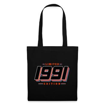 35. Geburtstag Limited Edition Jahrgang 1991 - Stoffbeutel - Schwarz - Vorne