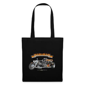 TRIKE KÖNIGE / LIVE TO RIDE & RIDE TO LIVE - Stoffbeutel - Schwarz - Vorne