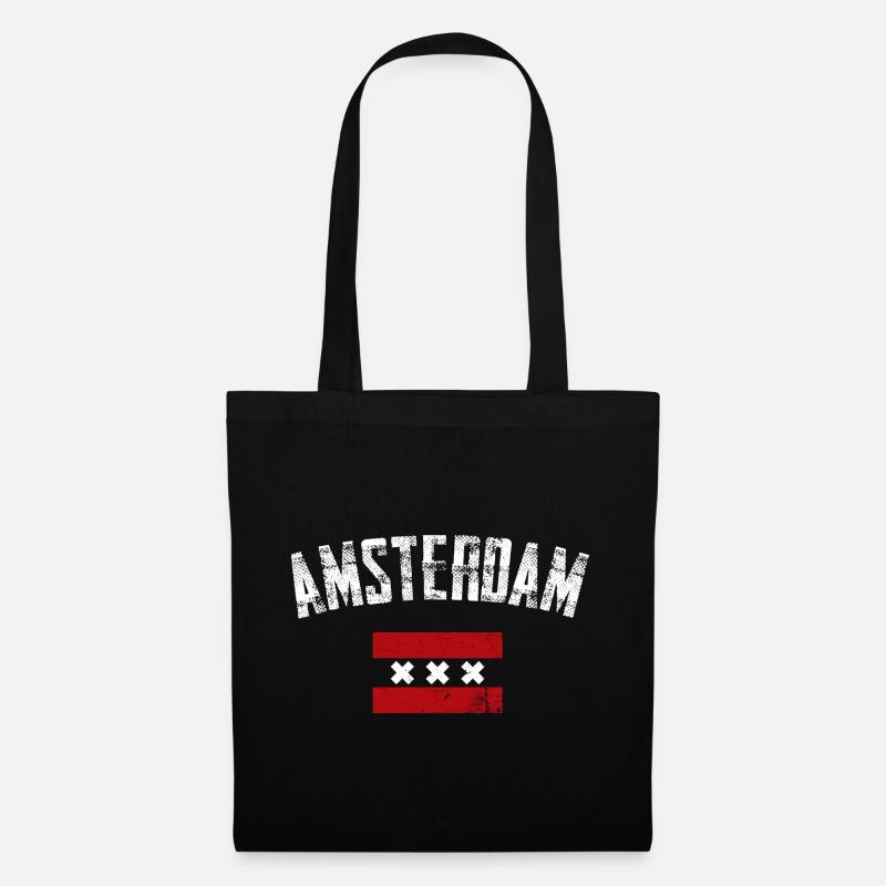 Amsterdam Bold Crest Tee - Stoffbeutel - Schwarz