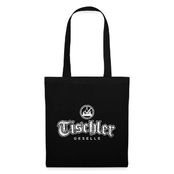 Tischler Geselle Zunftzeichen mit alter Schrift - Stoffbeutel - Schwarz - Vorne