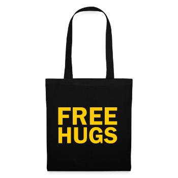 Free hugs - Sac en tissu - noir - Devant