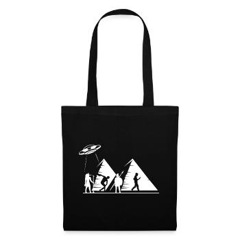 UFO Egyptian Pyramid Conspiracy Theory Ancient - Stoffbeutel - Schwarz - Vorne