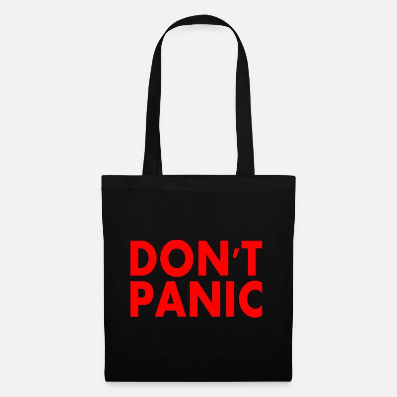 don't panic - Stoffbeutel - Schwarz
