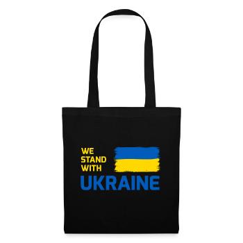 We stand with Ukraine flag - Tote Bag - black - Front