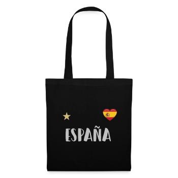 Spanien Fußball Trikot Spanische Flagge - Stoffbeutel - Schwarz - Vorne