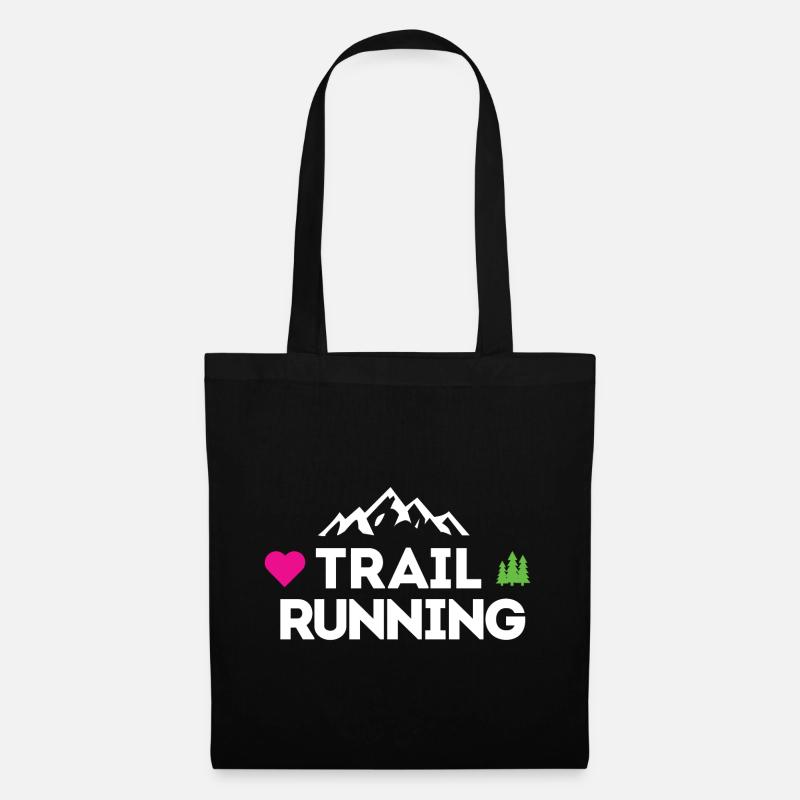 Ich liebe Trailrunning - Stoffbeutel - Schwarz