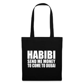 habibi come to dubai - Stoffbeutel - Schwarz - Vorne