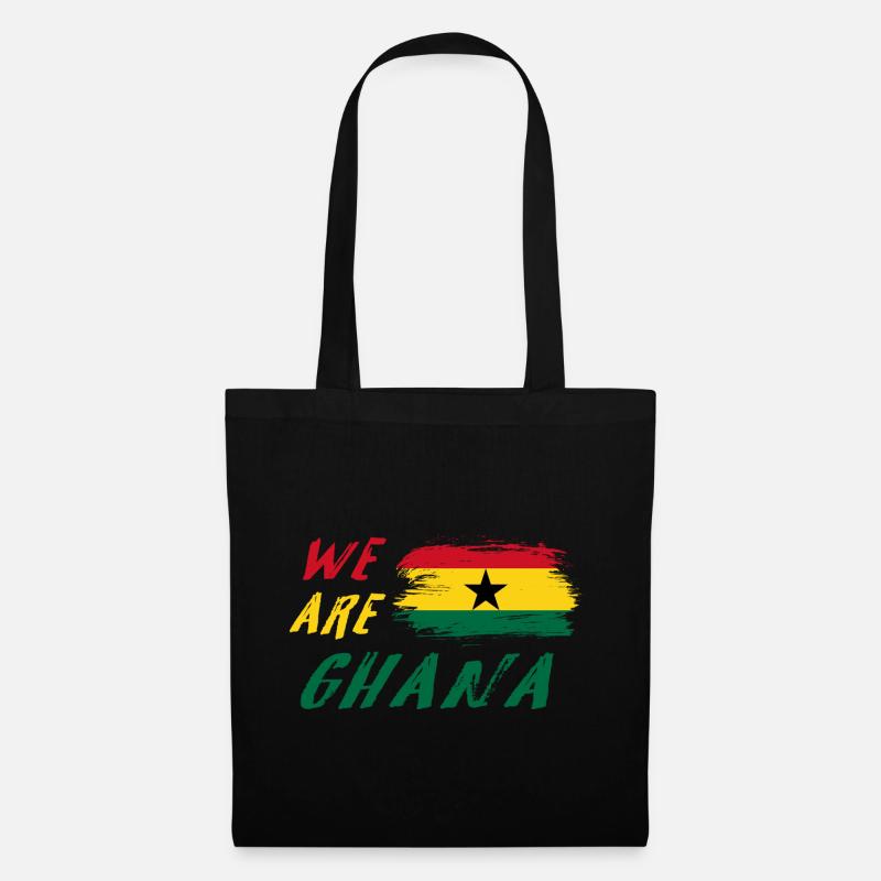 Wir sind Ghana Flaggen Design - Stoffbeutel - Schwarz