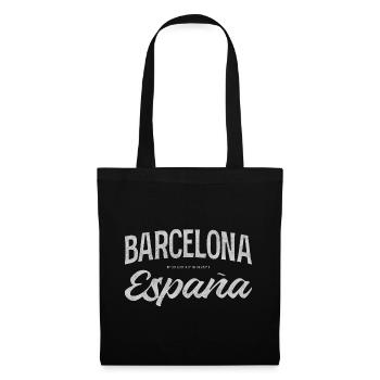 Barcelona Espana Script Design - Stoffbeutel - Schwarz - Vorne