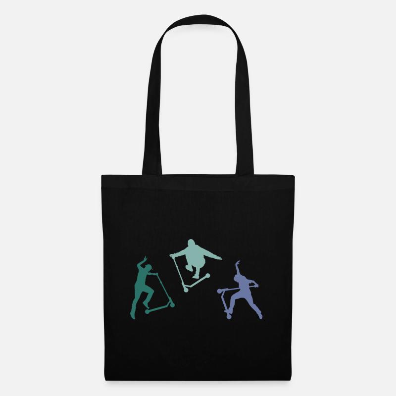 scooter roller e-scooter stuntscooter skatepark - Tote Bag - black