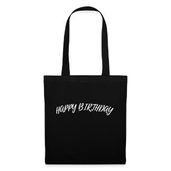 Bon anniversaire - Sac en tissu - noir - Devant