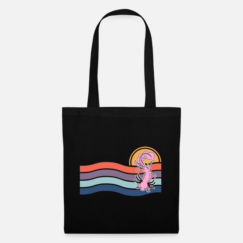 Axolotl - Stoffbeutel - Schwarz