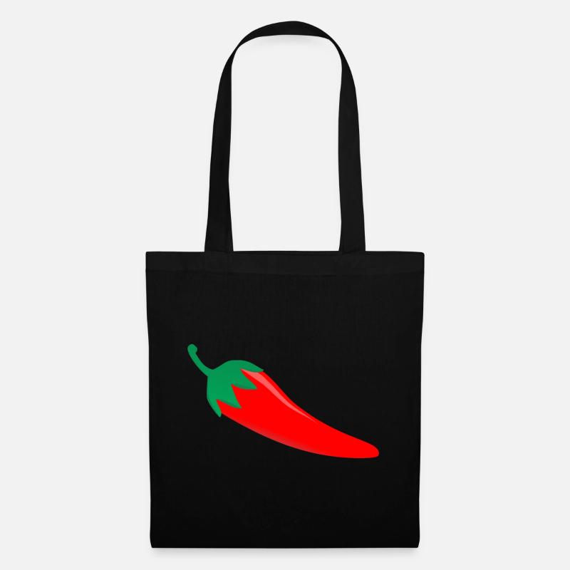 Funny Hot Chilli tshirt - Tote Bag - black