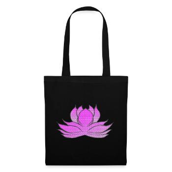 blumenmotive japan, japanische wasserrose - Stoffbeutel - Schwarz - Vorne