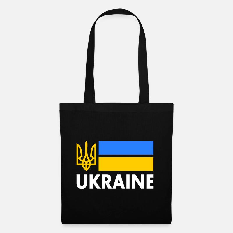Ukraine - Stoffbeutel - Schwarz
