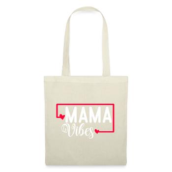 Mama Vibes Femme Maman Boss bienheureux amour maternel - Sac en tissu - nature - Devant