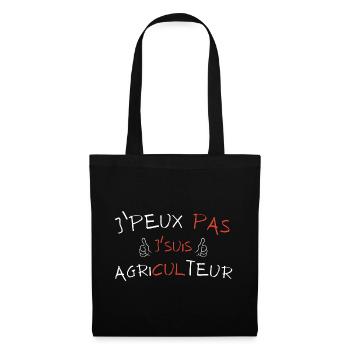 J'peux pas j'suis Agriculteur - Sac en tissu - noir - Devant