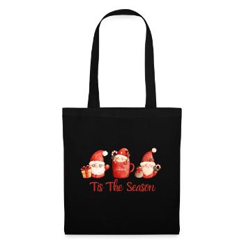 C’est la saison. Joyeux Noël. Cadeau de Noël - Sac en tissu - noir - Devant