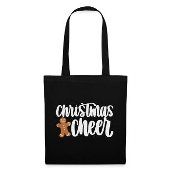 Gingerbread Christmas CHEER Happy Holiday Fun - Tote Bag - black - Front