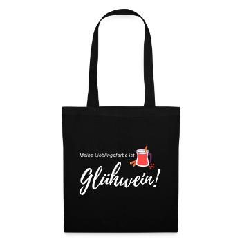 Meine Lieblingsfarbe Glühwein - Stoffbeutel - Schwarz - Vorne