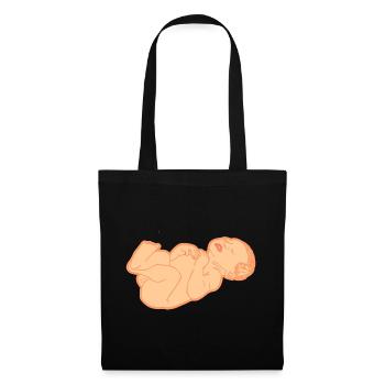 Newborn baby, fair skin tone - Tote Bag - black - Front