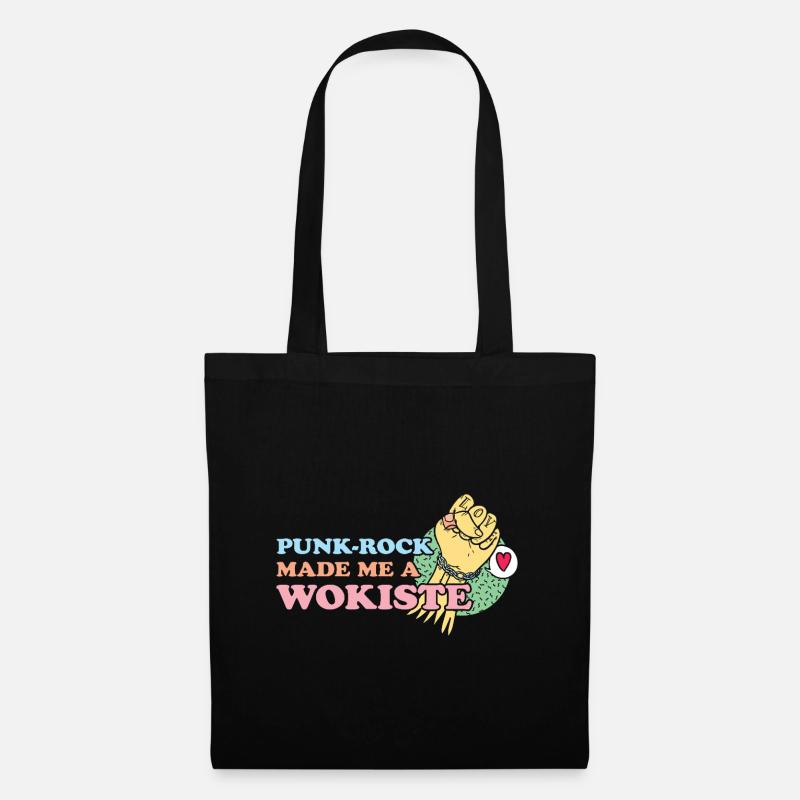 punk rock made me a wokiste - Sac en tissu - noir