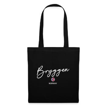 Bryggen - Bergen - Norway Flag - Norge - Norwegen - Tote Bag - black - Front