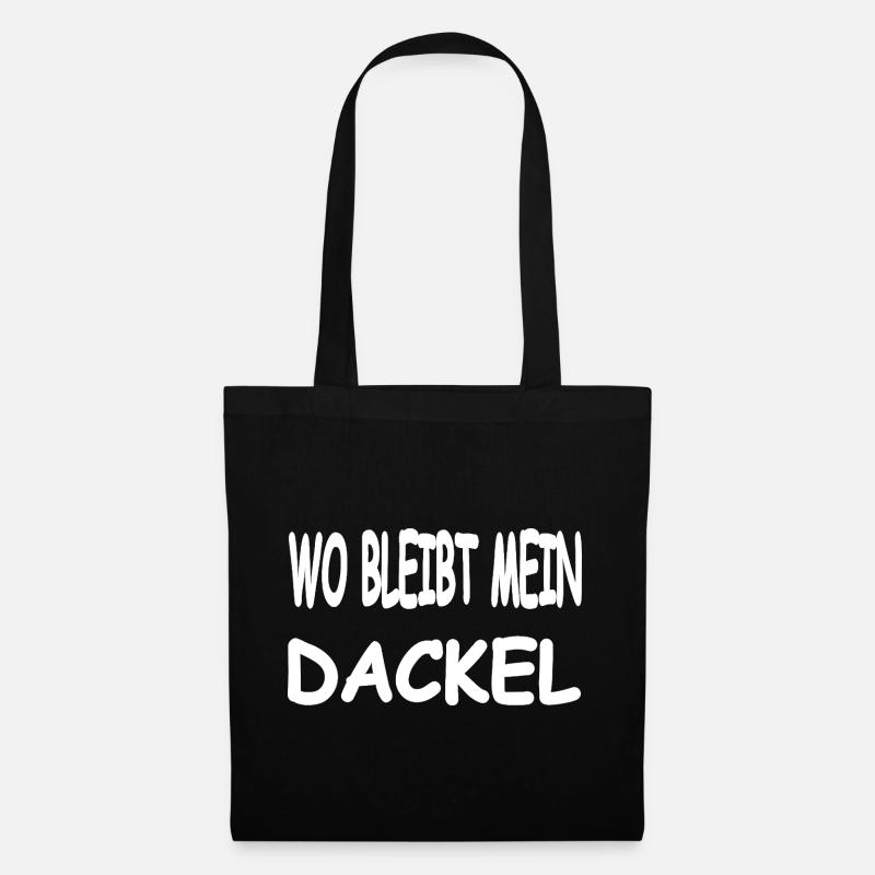 Dackel - Stoffbeutel - Schwarz