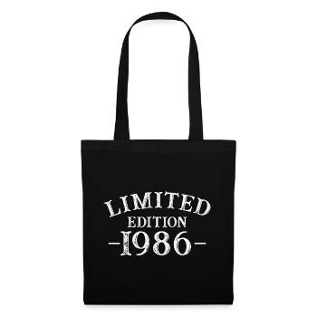 1986 Vintage Rétro Cadeau D'anniversaire - Sac en tissu - noir - Devant