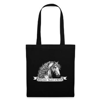 Andalusier Pferd - Majesty in Motion Vintage - Stoffbeutel - Schwarz - Vorne