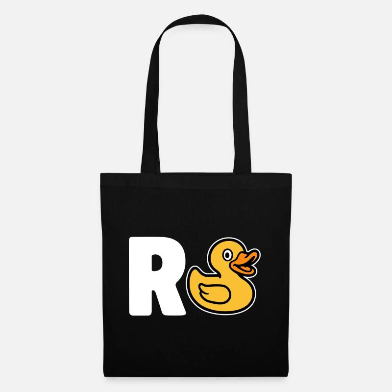 R Ente - Rente - Stoffbeutel - Schwarz