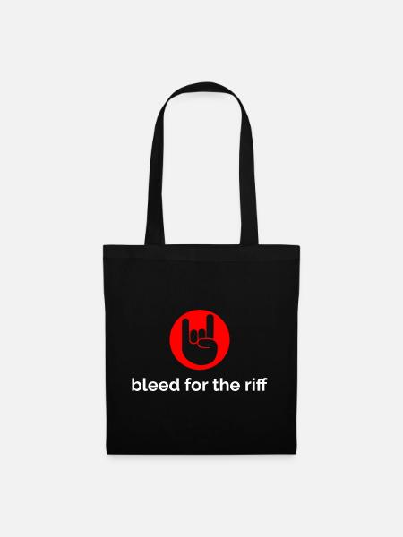 Bleed For The Riff red/white - Stoffbeutel - Schwarz