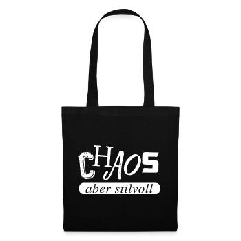Chaos, aber stilvoll - Stoffbeutel - Schwarz - Vorne