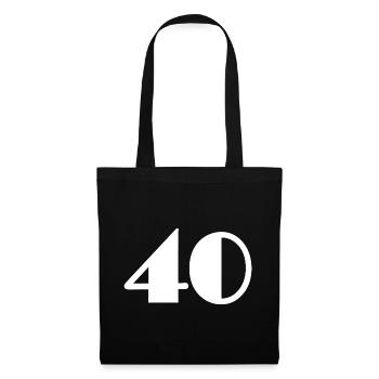 40. 40 YEARS. 40th ANNIVERSARY. 40 YEARS ANNIVERSARY. - Tote Bag - black - Front