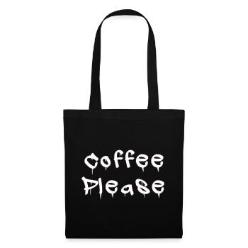 COFFEE_PLEASE - Sac en tissu - noir - Devant