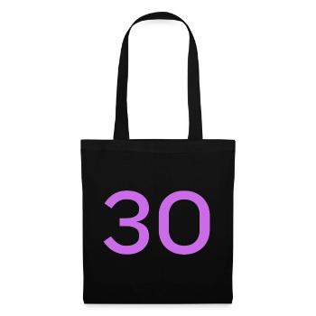 30 - Stoffbeutel - Schwarz - Vorne