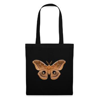 Polyphème Antheraea polyphemus - Sac en tissu - noir - Devant